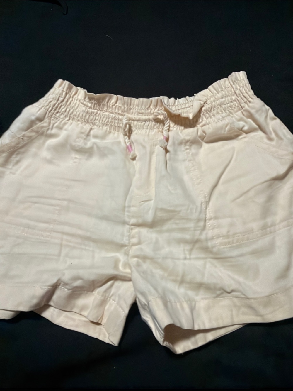 Roxy Cream Elastic-Waist Kids Shorts